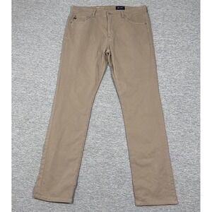 AG Adriano Goldschmied Pants Mens 35x34 Beige Everett Slim Straight Chino City